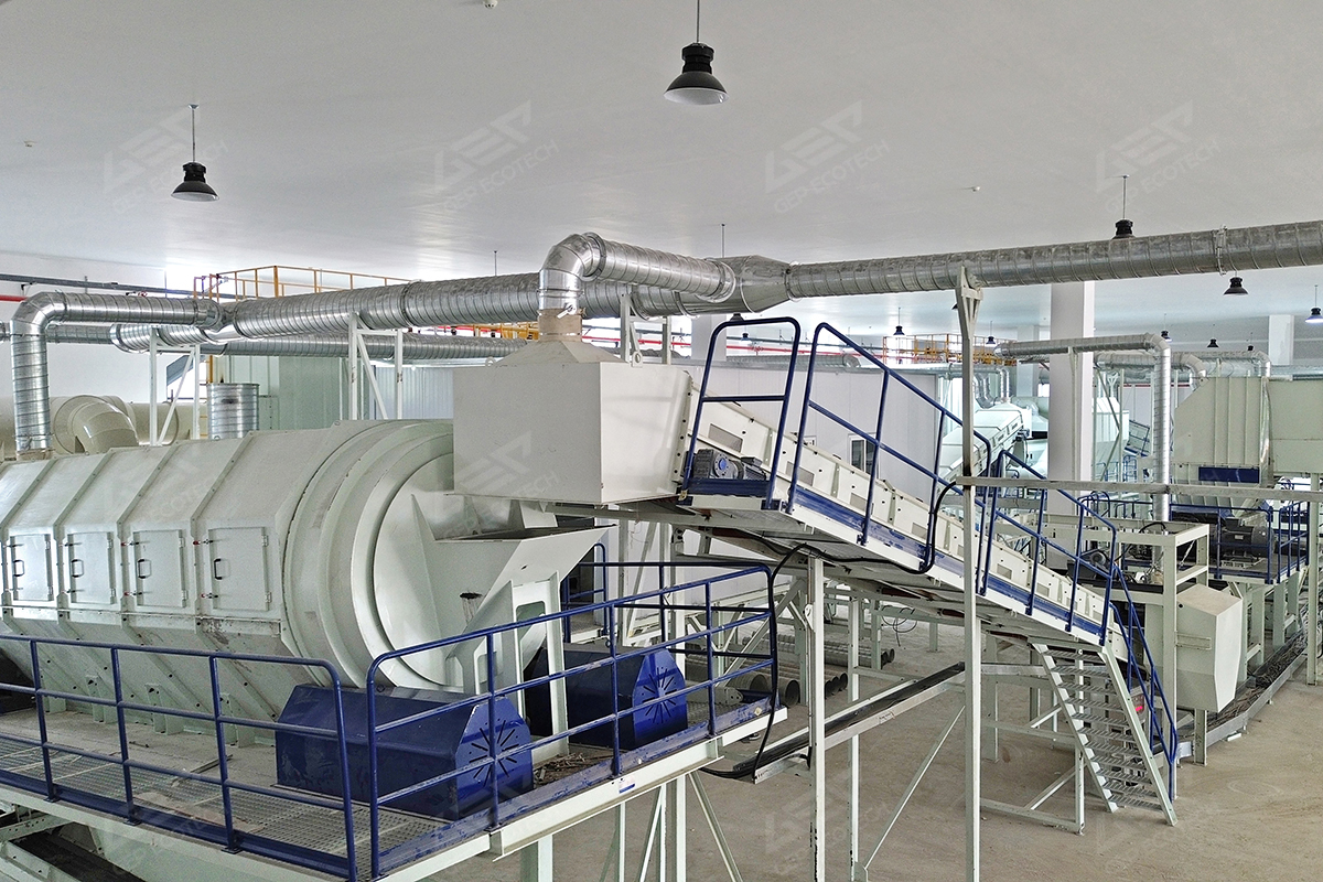 生活垃圾分选设备现场